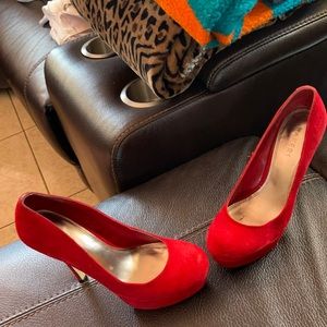 Red Baker pumps